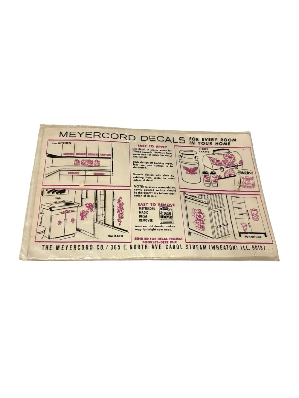 Vintage Meyercord Decals. RAGGEDY DOLLS  1536-B 7 Decals/Ephemera